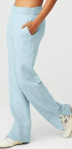 Alo Yoga Alo High-Waist Free Time Offline Straight Leg Sweatpants Chalk Blue Wide Leg S