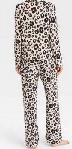 Stars Above Women's Soft Long Sleeve Top and Pants Pajama Set Leopard print L
