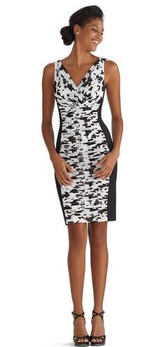 White House | Black Market NWT  Black & White Instantly Slimming Mini Dress- Size 0