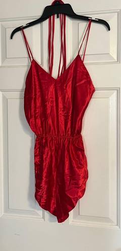 One Piece Large Red Fredricks Of Hollywood Lingerie Romper  Bodysuit