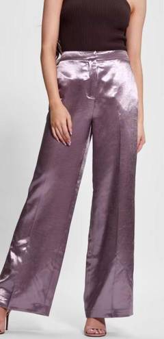 Guess NWT  Brisilda Satin Pants Color rosy violet SIZE M