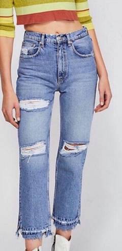 We The Free Lita Distressed High Waisted Slim Leg Jeans 28