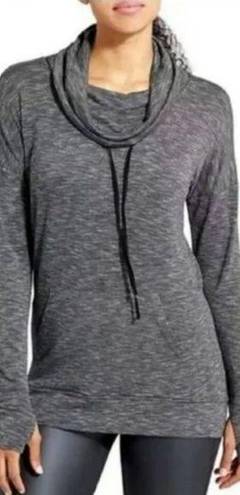 Athleta  Studio Cowl Sweatshirt Charcoal Heather Women’s Size M