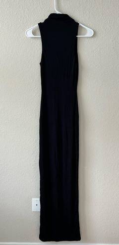 Naked Wardrobe NWOT  Black Sleeveless Mock Neck Maxi Dress