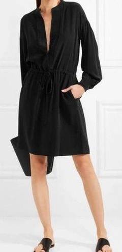 Vince  Shirred Sleeve Silk Dress