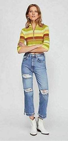 We The Free  x Free People Lita Distressed Straight Leg Jeans