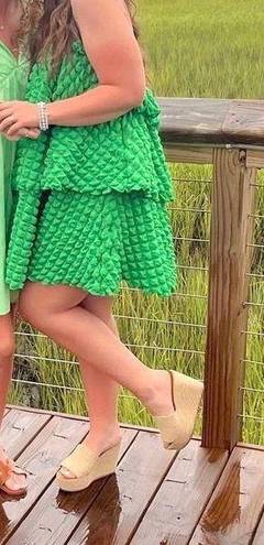 Ruffle Green Dress!