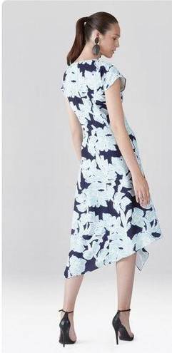 Natori  Shibori Floral - Fluid Crepe Drape Dress