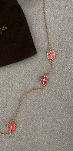 Kate Spade Two Tone Pink Flower Necklace