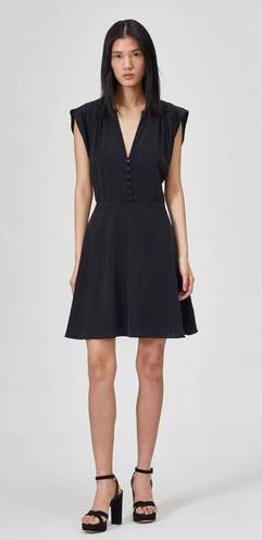 Equipment New.  black silk fit and flair dress. Small. Retails $398