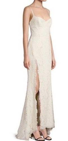 Fame and Partners  Dandelion Dress Gown Maxi Lace Cream Champagne Size 2