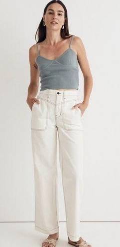 Madewell NWT  Perfect Fit Wide-Leg Utility Pants in Garment-Dyed Canvas sz 31