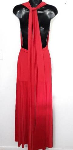 infinity Red backless  maxi dress