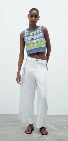 ZARA Vented Cropped Knit Top