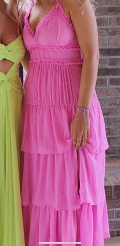 Amanda Uprichard Hot Pink Maxi Dress