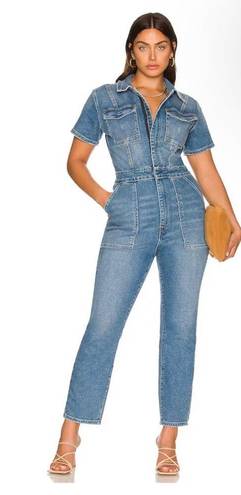 Good American  Fit For Success Denim Jumpsuit // NWT