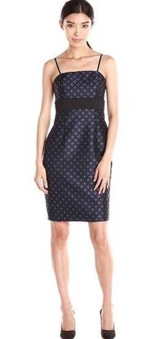 Tracy Reese Plenty by  • Nadia blue jacquard dress sheath strapless party