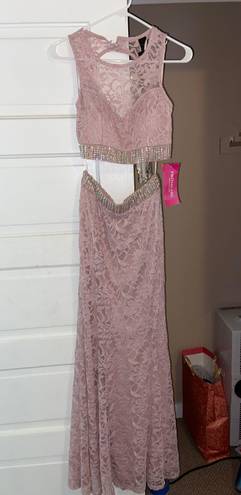 Trixxi Pink Two Piece Prom Dress 