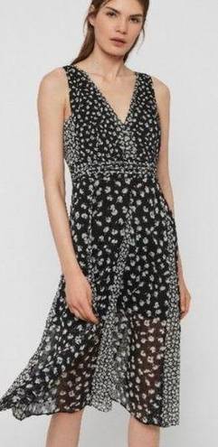 ALLSAINTS 💕💕 Marcella Jasmine Dress ~ Jasmine Black Absract Moody Floral 6 NWT