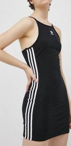 Adidas  Adicolor Classic Fitted Summer Mini Dress Black White Women's XS