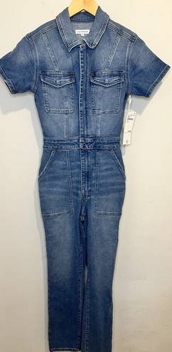 Good American Fit for Success  Women’s Sz 1 Blue Denim Cotton Jumpsuit NEW