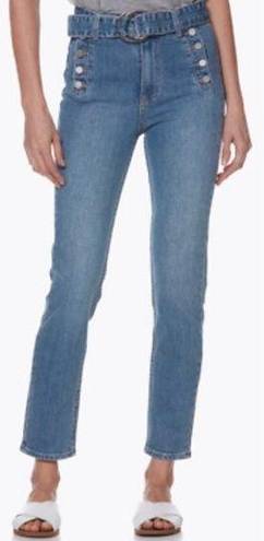 Paige  Sarah Slim Jeans With Exposed Pockets and Belt Porto, 28