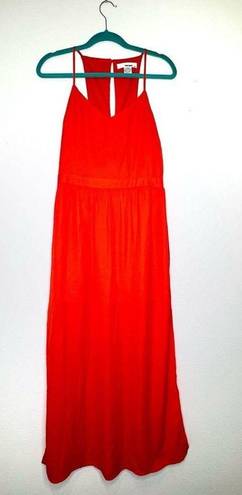 Sans Souci  Red Strappy Cut Out Side Maxi Dress