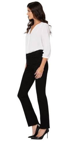 NYDJ  Black Marilyn Straight Jeans