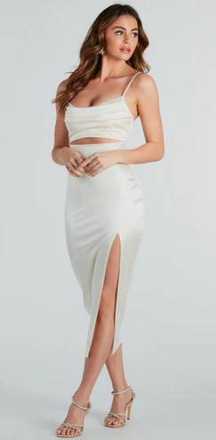 Windsor  Formal Satin Midi Dress