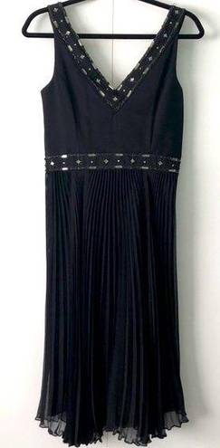 Laundry by Shelli Segal  Silk Pleated Dress Black