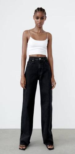 ZARA Black Wide Leg Jeans