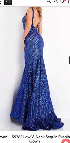 Jovani 59762 Low V-neck Sequins Prom Dress