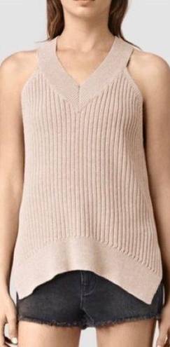 All Saints Manson Vest oatmeal/tan size small