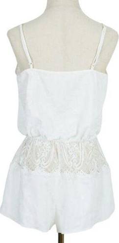 In Bloom  By Jonquil Womens Lace Wedding Night Lingerie Romper Playsuit Size L