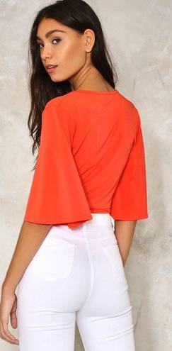 Nasty Gal Wrap Crop Top