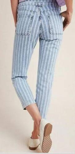 Pilcro and the Letterpress Anthro  Jeans Size 27 High-Rise Slim Striped Acid Wash