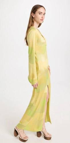 Alexis  Serena Dress in Lime Waves XSmall New Womens Long Maxi Gown