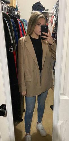 Missguided Stone Oversized Longline Blazer