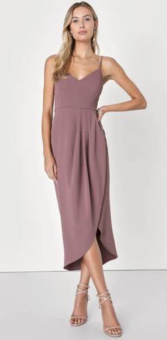 Lulus Reinette Mauve Purple Midi Dress