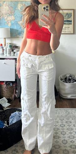 Brandy Melville white kim cargo pants