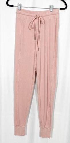 Anthropologie  X Daily Practice High Rise Ribbed Joggers: Blush Pink