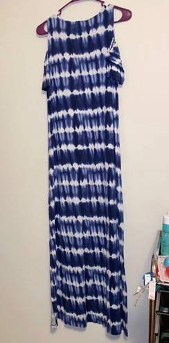 Design History Stripped tie dye maxi dress