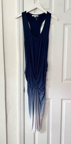 Young Fabulous and Broke  Hamptons Blue Ombre Midi Knot Waist Tank Bodycon Dress M