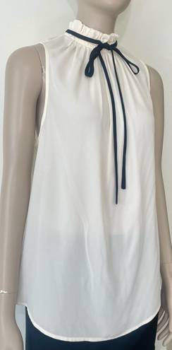 Who What Wear Cream Neck Tie Blouse NWT!