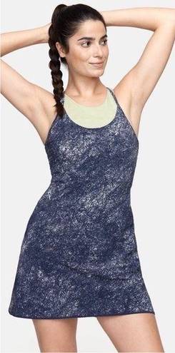 Outdoor Voices  Blue Exercise Dress Ink Scrawl Tennis Skort Pockets Womens XS