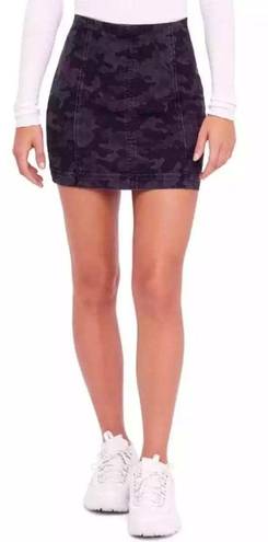 Free People , gray, and black camo mini skirt