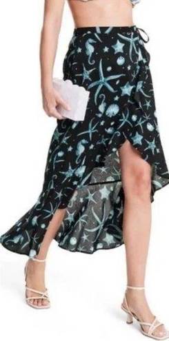 Agua Bendita  X TARGET Deep Sea Print wrap Skirt Size M NEW