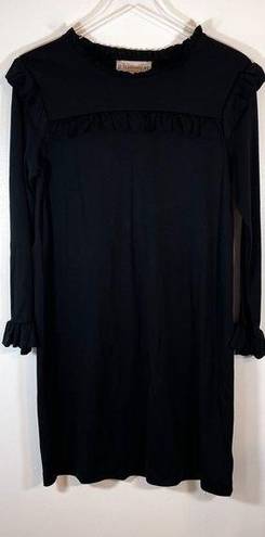 Philosophy NWT Nordstrom  Black long sleeve ruffle dress shift dress Size Small