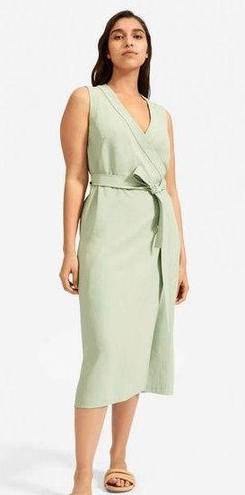 Everlane  Japanese GoWeave Sleeveless Wrap Dress in Mint Green 4 NWT