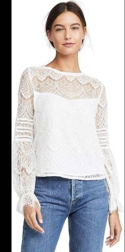 BB Dakota NWT  Smoke And Mirrors Lace White XS Nordstrom Blouse